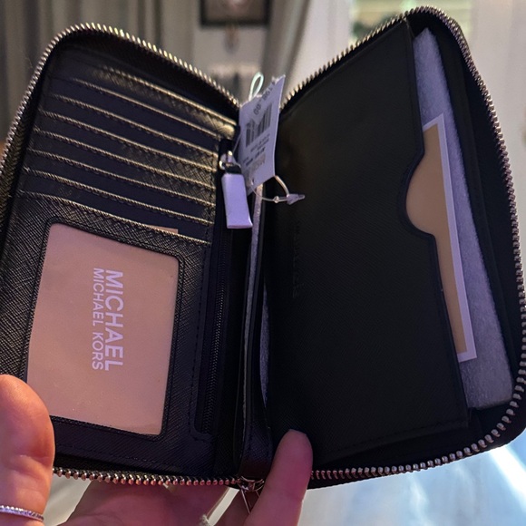 Michael Kors Black Monogram Wallet - Picture 2 of 6